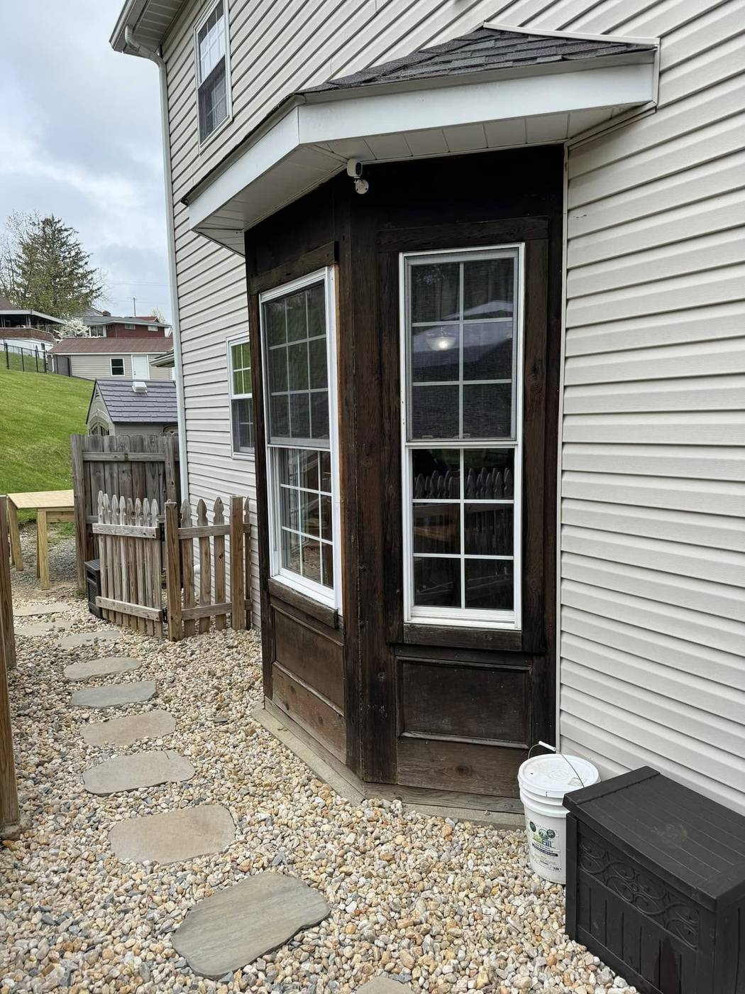 Weathered bay window