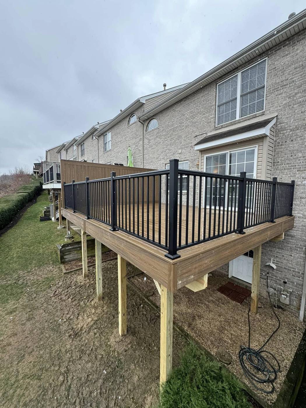 Elevated deck on 6x6 posts