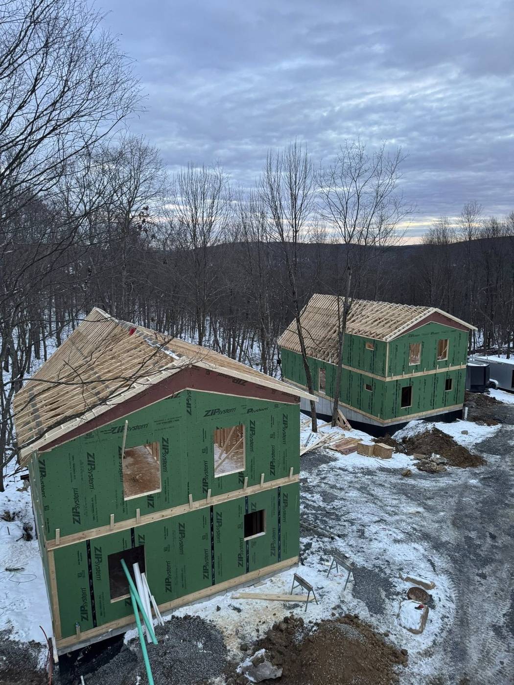 Two new homes framed with ZIP System panels