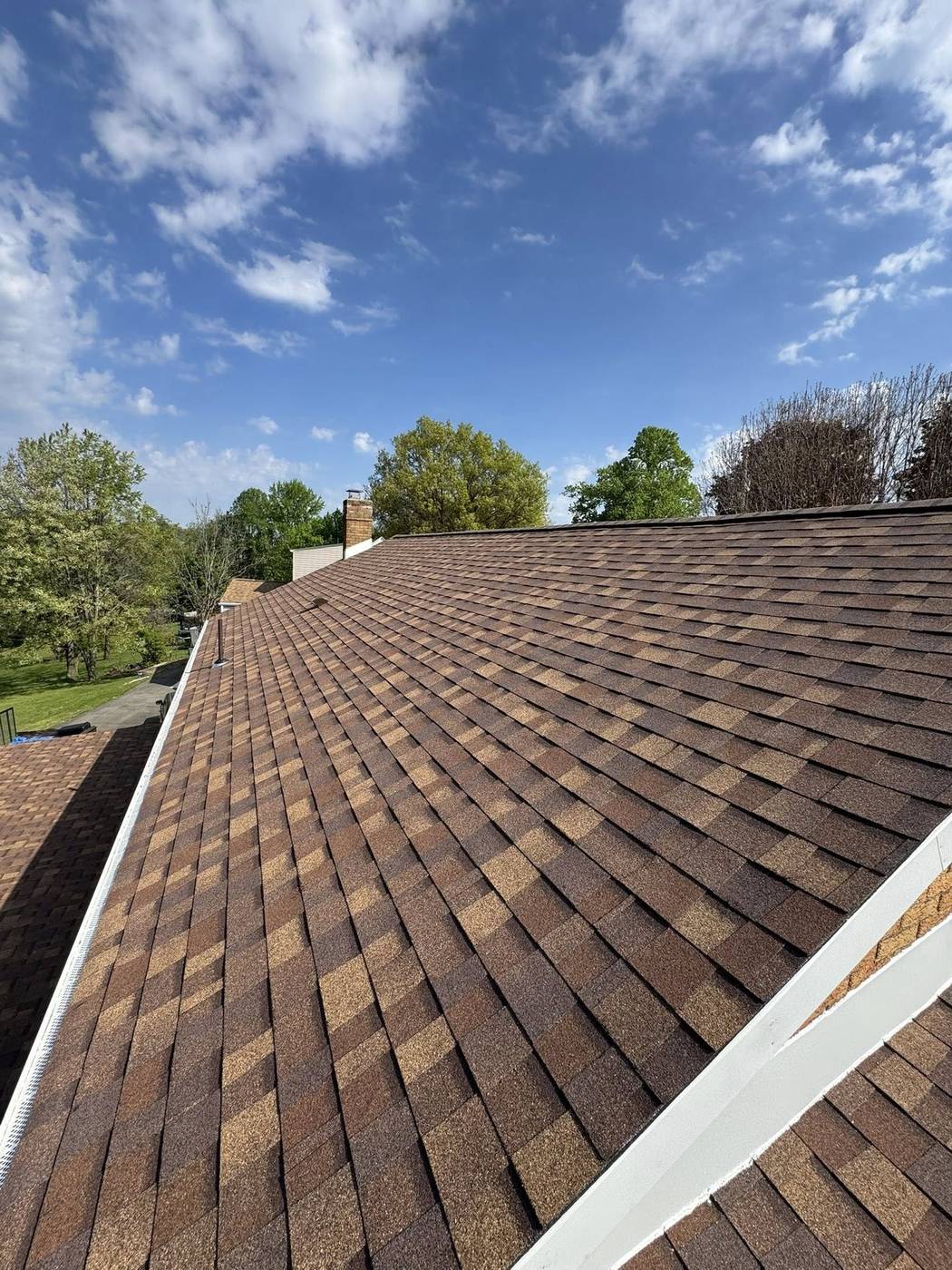 New shingles with gutter guards